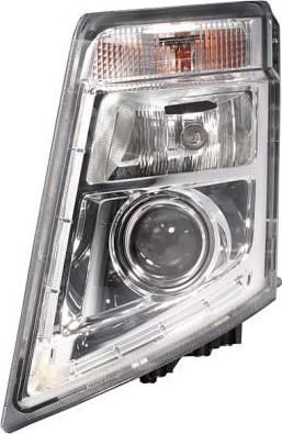 HELLA Фара основная левая Folvo FH/FM 2005-> (галоген с LED полосой) для авто без пневмоподвески (1EL010478-111)