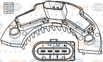 HELLA Регулятор климат контроля, FH12 NEW (5HL351029-101)