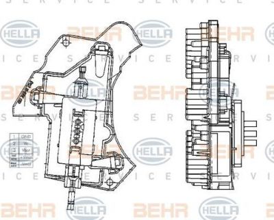 HELLA Блок управления отопителем MB W202/W210 93-02 (2108206210, 5HL351321-011)