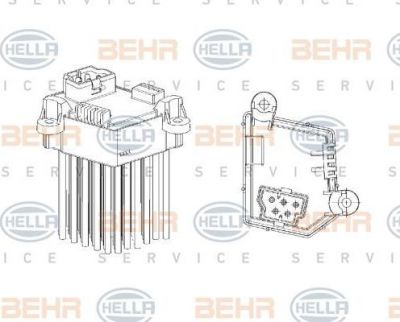 HELLA Блок управления отопителем E46/E83(X3) 98-> (64116920365, 5HL351321-191)