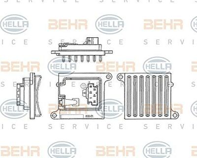 HELLA Блок управления кондиционером MB W220 (220 820 92 10, 5HL351321-241)