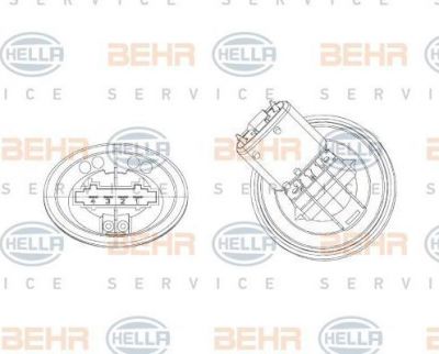 HELLA Регулятор моторчика печки SKODA FABIA/ROOMSTER 00- (6Q0 959 263 A, 5HL351321-301)