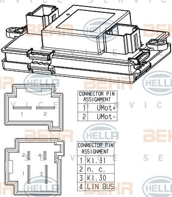 HELLA Блок управления отопителем F01/F07/F10 (64 11 9 220 847, 5HL351321541)