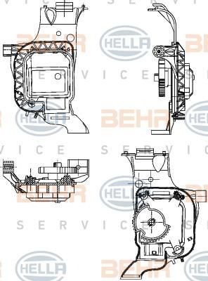 Hella 6NW 351 344-031 регулировочный элемент, смесительный клапан на SKODA FABIA