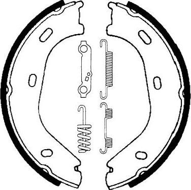 Hella 8DA 355 050-001 комплект тормозных колодок, стояночная тормозная с на MERCEDES-BENZ S-CLASS (W126)