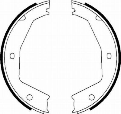 Hella 8DA 355 050-121 комплект тормозных колодок, стояночная тормозная с на JAGUAR XJ купе