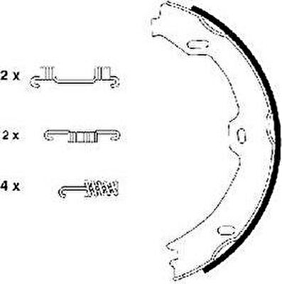 Hella 8DA 355 050-481 комплект тормозных колодок, стояночная тормозная с на MERCEDES-BENZ E-CLASS (W211)