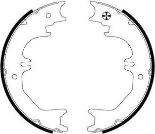 Hella 8DA 355 050-721 комплект тормозных колодок, стояночная тормозная с на TOYOTA LAND CRUISER 100 (FZJ1_, UZJ1_)