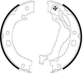 Hella 8DA 355 050-741 комплект тормозных колодок, стояночная тормозная с на TOYOTA COROLLA (CDE12_, ZZE12_, NDE12_, ZDE12_)
