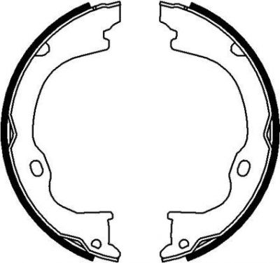 Hella 8DA 355 050-911 комплект тормозных колодок, стояночная тормозная с на JEEP CHEROKEE (KK)