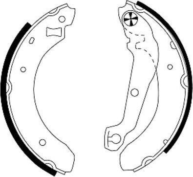 Hella 8DB 355 000-041 комплект тормозных колодок на FORD SIERRA (GBG, GB4)