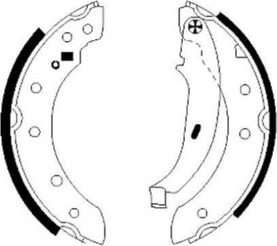 HELLA Колодки тормозные барабанные, комплект (8DB 355 001-571)