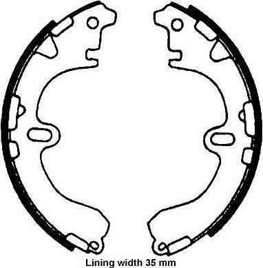 Hella 8DB 355 001-661 комплект тормозных колодок на TOYOTA CALDINA (ST19_, ET19_, CT19_, AT19_)