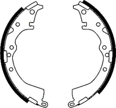 Hella 8DB 355 002-031 комплект тормозных колодок на TOYOTA LAND CRUISER (_J6_)