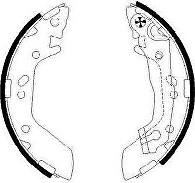 Hella 8DB 355 002-541 комплект тормозных колодок на HYUNDAI ACCENT II седан (LC)