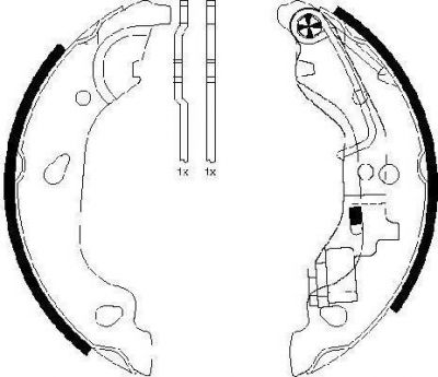 Hella 8DB 355 002-581 комплект тормозных колодок на FIAT PUNTO (188)