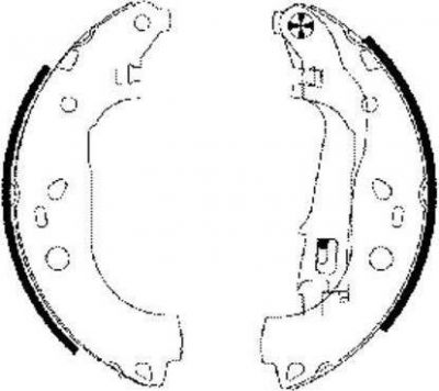 Hella 8DB 355 002-781 комплект тормозных колодок на FIAT DOBLO фургон/универсал (263)