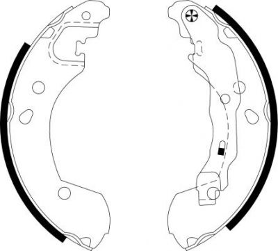 Hella 8DB 355 002-801 комплект тормозных колодок на RENAULT MODUS / GRAND MODUS (F/JP0_)