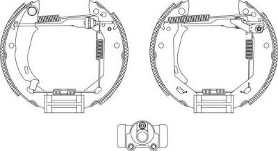 Hella 8DB 355 003-681 комплект тормозных колодок на PEUGEOT 205 II (20A/C)