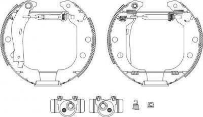 Hella 8DB 355 003-691 комплект тормозных колодок на PEUGEOT 405 I (15B)