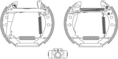 Hella 8DB 355 003-711 комплект тормозных колодок на SEAT IBIZA II (6K1)