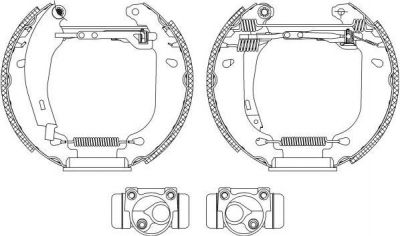 Hella 8DB 355 003-871 комплект тормозных колодок на RENAULT 19 II (B/C53_)