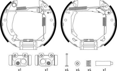 Hella 8DB 355 003-881 комплект тормозных колодок на RENAULT 19 II (B/C53_)