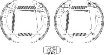 Hella 8DB 355 004-041 комплект тормозных колодок на AUDI 80 (89, 89Q, 8A, B3)