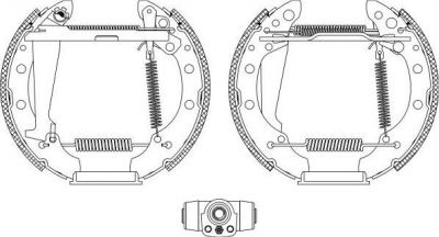 Hella 8DB 355 004-051 комплект тормозных колодок на AUDI 80 (89, 89Q, 8A, B3)