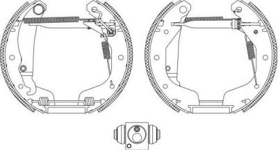 Hella 8DB 355 004-191 комплект тормозных колодок на OPEL CORSA B (73_, 78_, 79_)