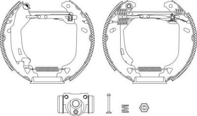 Hella 8DB 355 004-271 комплект тормозных колодок на FIAT PUNTO (176)