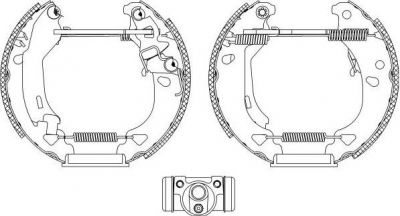 Hella 8DB 355 004-311 комплект тормозных колодок на FIAT PUNTO (176)