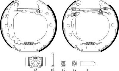 Hella 8DB 355 004-401 комплект тормозных колодок на NISSAN KUBISTAR (X76)