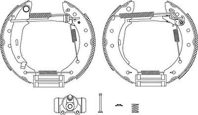 Hella 8DB 355 004-431 комплект тормозных колодок на RENAULT CLIO II (BB0/1/2_, CB0/1/2_)