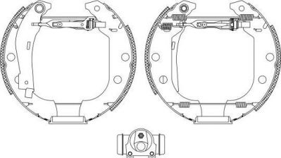 Hella 8DB 355 004-541 комплект тормозных колодок на PEUGEOT 306 (7B, N3, N5)