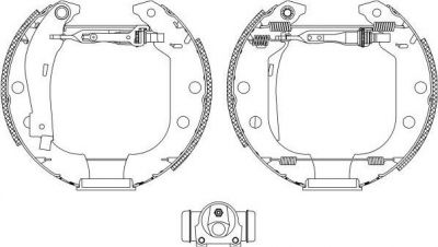 Hella 8DB 355 004-591 комплект тормозных колодок на PEUGEOT 306 (7B, N3, N5)