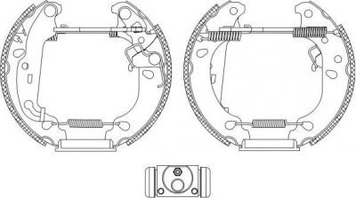 Hella 8DB 355 004-811 комплект тормозных колодок на FORD FIESTA IV (JA_, JB_)