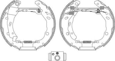 Hella 8DB 355 004-901 комплект тормозных колодок на RENAULT CLIO II (BB0/1/2_, CB0/1/2_)