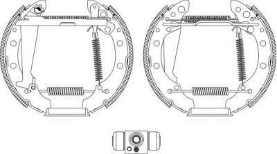 Hella 8DB 355 004-961 комплект тормозных колодок на VW POLO Variant (6KV5)