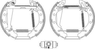 Hella 8DB 355 004-981 комплект тормозных колодок на VW LUPO (6X1, 6E1)