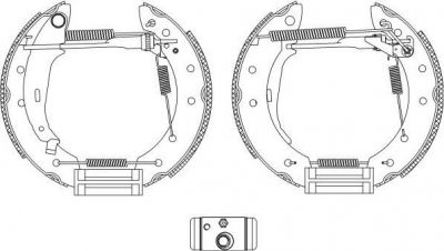 Hella 8DB 355 005-041 комплект тормозных колодок на PEUGEOT 306 (7B, N3, N5)