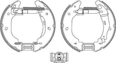 Hella 8DB 355 005-081 комплект тормозных колодок на FORD TRANSIT c бортовой платформой/ходовая часть