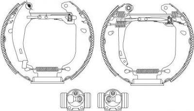 Hella 8DB 355 005-161 комплект тормозных колодок на RENAULT SUPER 5 (B/C40_)