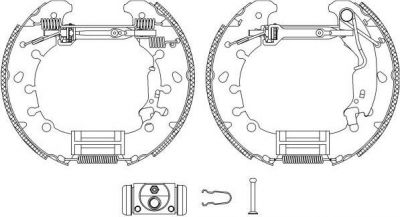 Hella 8DB 355 005-181 комплект тормозных колодок на FIAT FIORINO фургон/универсал (225)