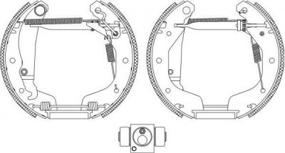 Hella 8DB 355 005-211 комплект тормозных колодок на OPEL CORSA C (F08, F68)