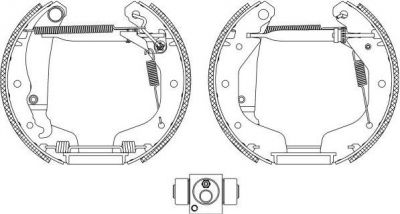 Hella 8DB 355 005-221 комплект тормозных колодок на OPEL CORSA C (F08, F68)