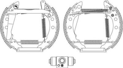 Hella 8DB 355 005-241 комплект тормозных колодок на VW POLO CLASSIC (6KV2)