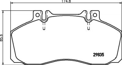 Hella 8DB 355 005-311 комплект тормозных колодок, дисковый тормоз на MERCEDES-BENZ T2/LN1 фургон/универсал