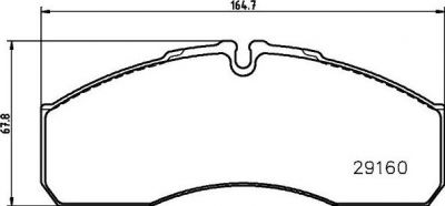 Hella 8DB 355 005-401 комплект тормозных колодок, дисковый тормоз на NISSAN ATLEON