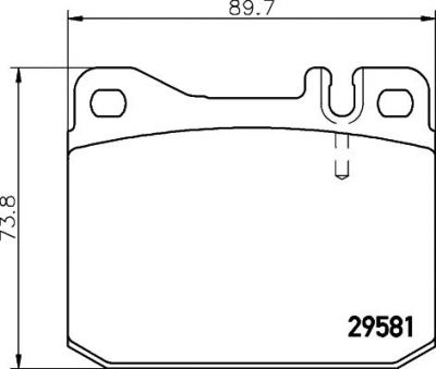 Hella 8DB 355 005-461 комплект тормозных колодок, дисковый тормоз на MERCEDES-BENZ UNIMOG